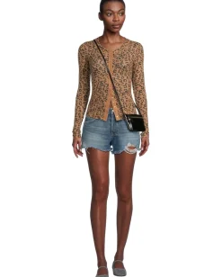 Free People Going Places Printed Cardi Natural Combo