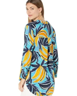 NIC+ZOE Gone Bananas Top Blue Multi Clearance