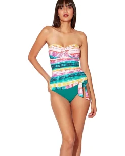 Women Bleu Rod Beattie Good Vibrations Twist Bandeau Bikini Top