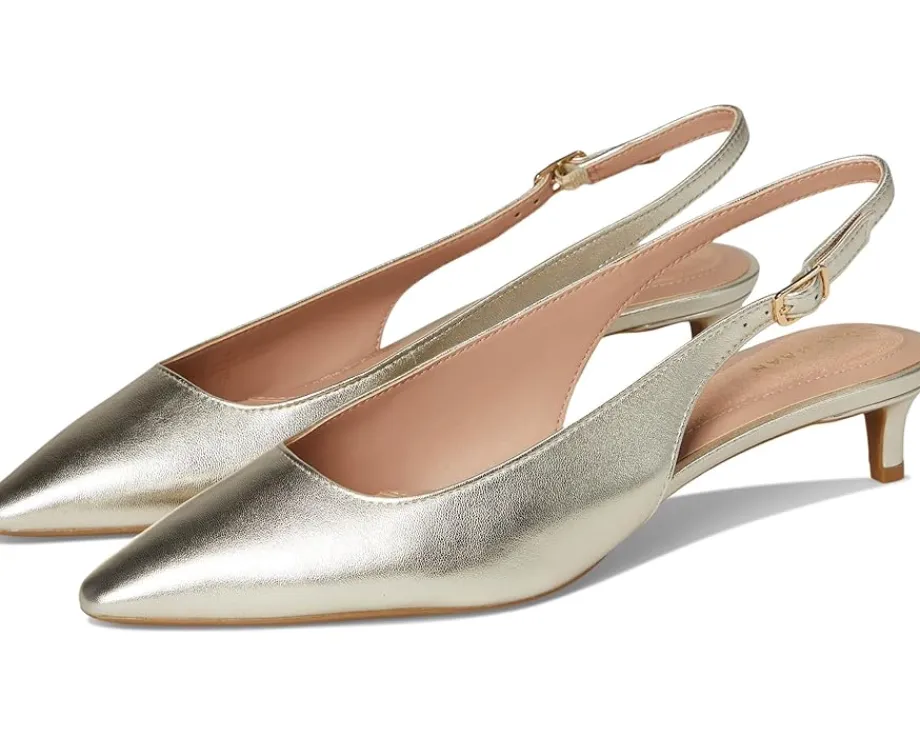 Cole Haan Go-to Jocelyn Slingback Pumps Soft Gold Leather Discount