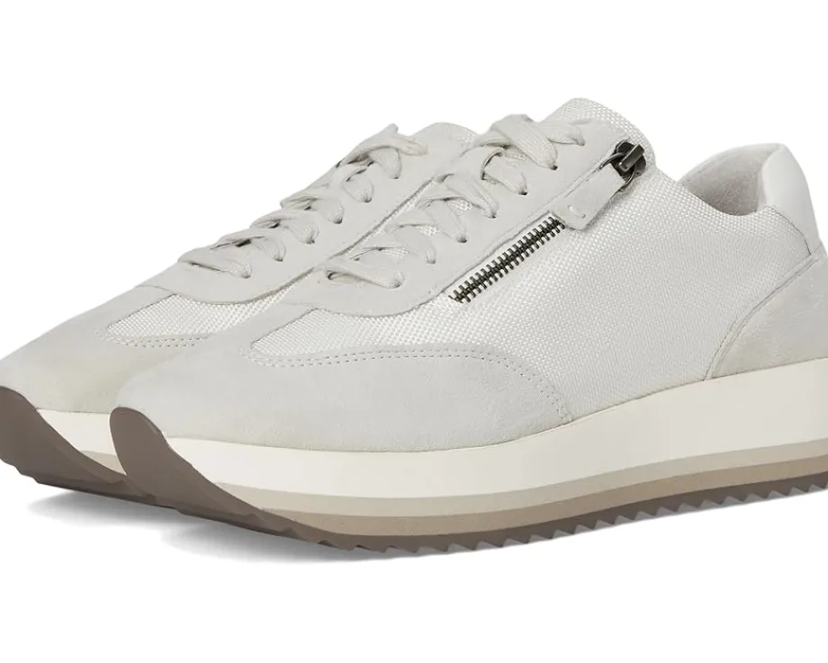 Johnston & Murphy Gracie Side-Zip White Nylon Suede