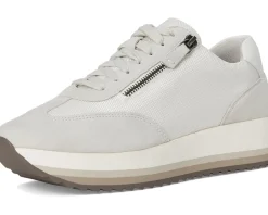 Johnston & Murphy Gracie Side-Zip White Nylon Suede