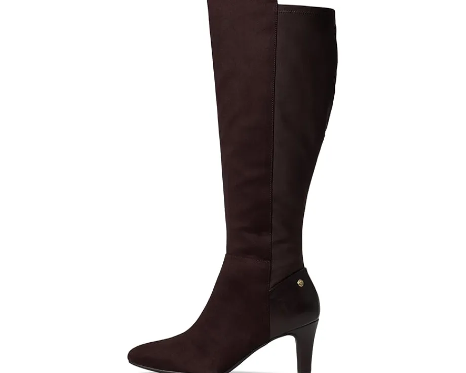 LifeStride Gracie Wide Calf High Heeled Tall Boots Dark Chocolate Wide Calf Discount