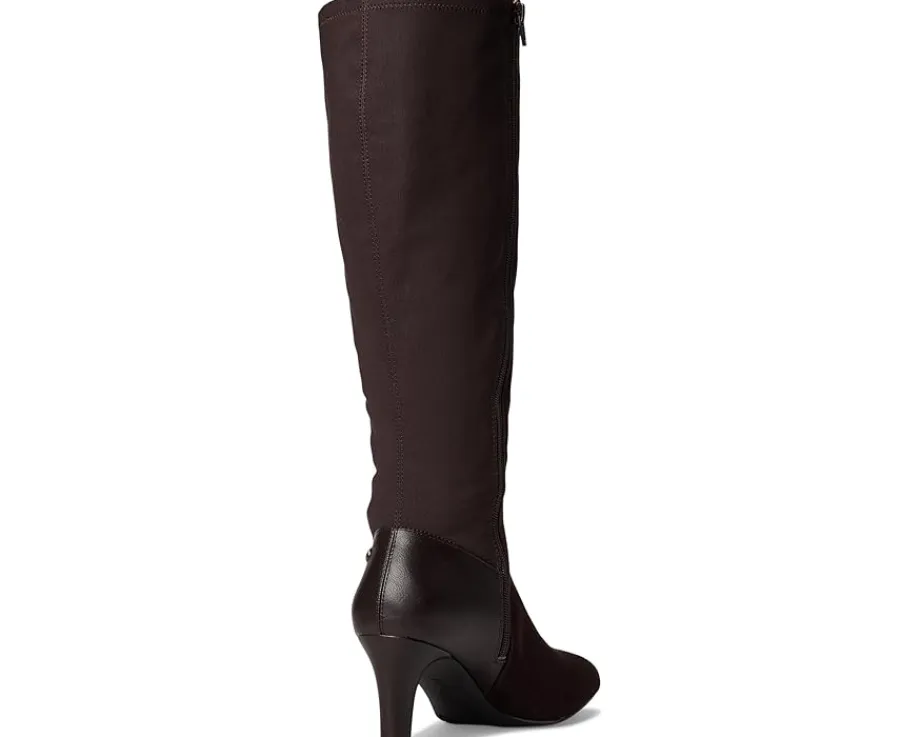 LifeStride Gracie Wide Calf High Heeled Tall Boots Dark Chocolate Wide Calf Discount