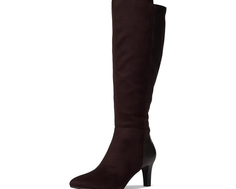 LifeStride Gracie Wide Calf High Heeled Tall Boots Dark Chocolate Wide Calf Discount
