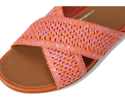 FitFlop Gracie Woven Cross Slides Satsuma/Pinkperfect Mix Outlet