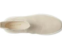 Cole Haan Grand Raelyn Chelsea Waterproof Boots Light Sesame Suede/Ivory Waterproof