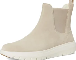 Cole Haan Grand Raelyn Chelsea Waterproof Boots Light Sesame Suede/Ivory Waterproof