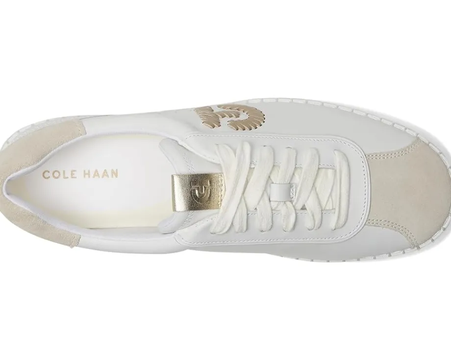 Cole Haan Grandpro Acelia Sneakers White/Silver Birsuede/Gold/White Outlet