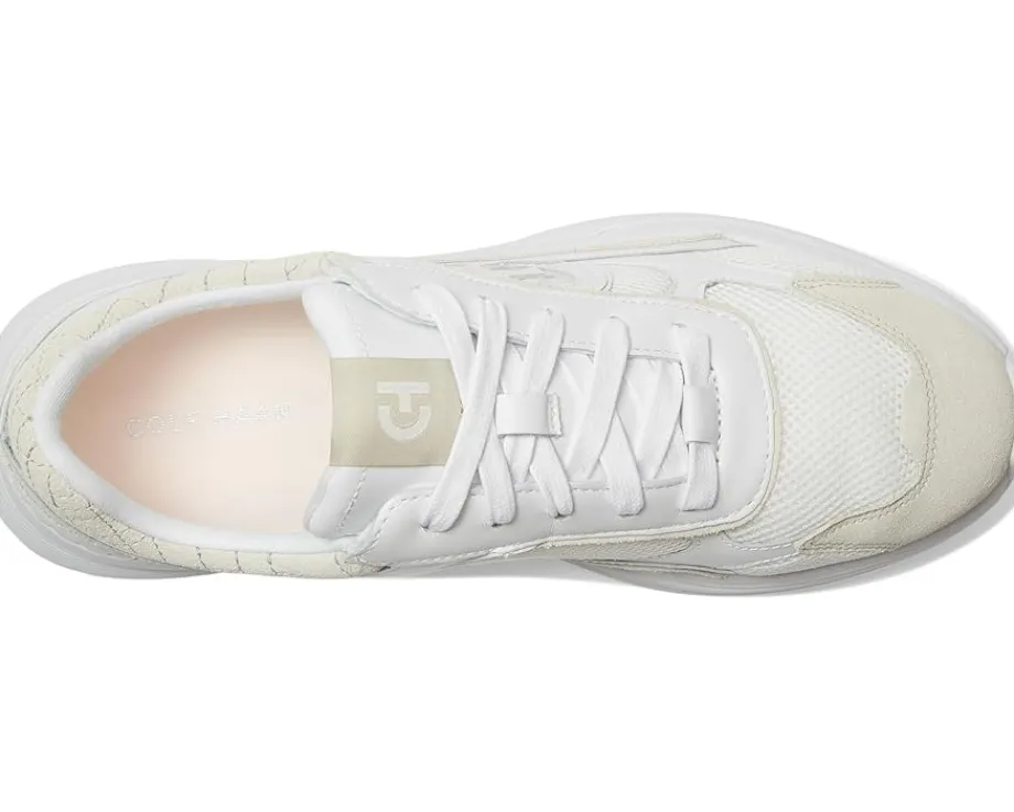 Cole Haan Grandpro Eleeana Runners White Leather/Silver Birchsuede