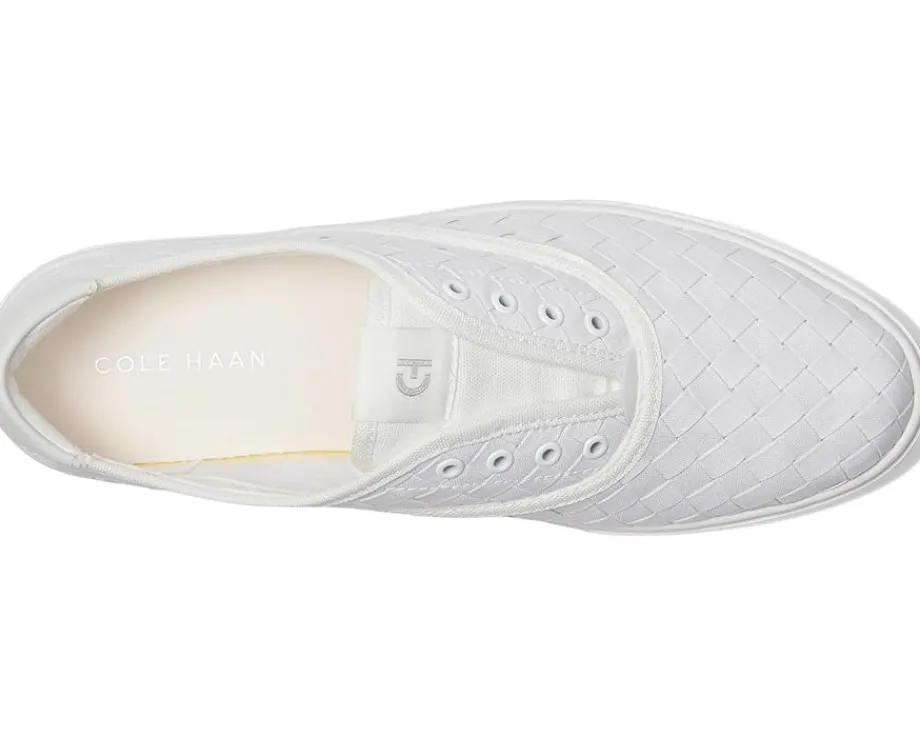 Cole Haan Grandpro Harbor Sneakers White Woven Canvas/Leather/White Sale