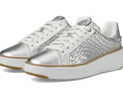 Cole Haan Grandpro Topspin Sneaker Silver Genevieve Weave/Optic White New