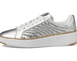 Cole Haan Grandpro Topspin Sneaker Silver Genevieve Weave/Optic White New