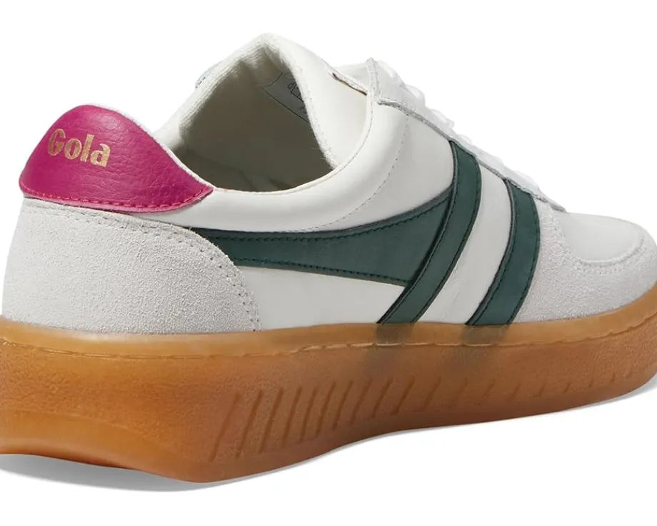 Gola Grandslam Elite White/Evrgrn/Hot Fuschia/Gum Clearance