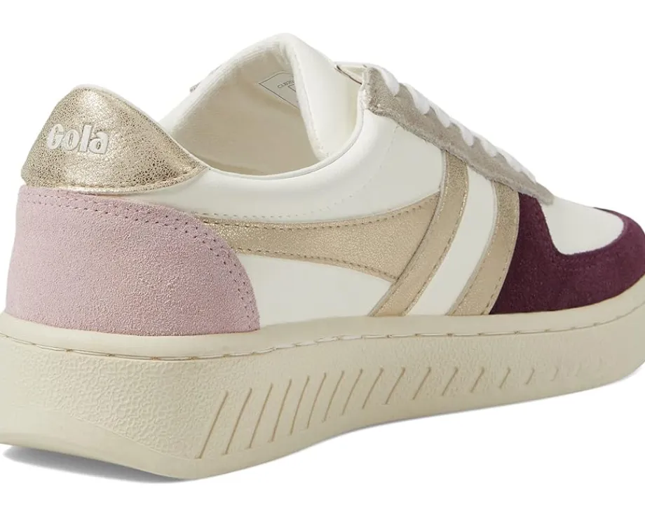 Gola Grandslam Quadrant Off-White/Windsor Wine/Gold/Chalk Pink New