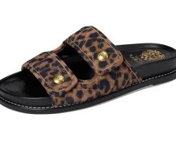 Women Vince Camuto Graysin Quilted Double Band Slide Sandals