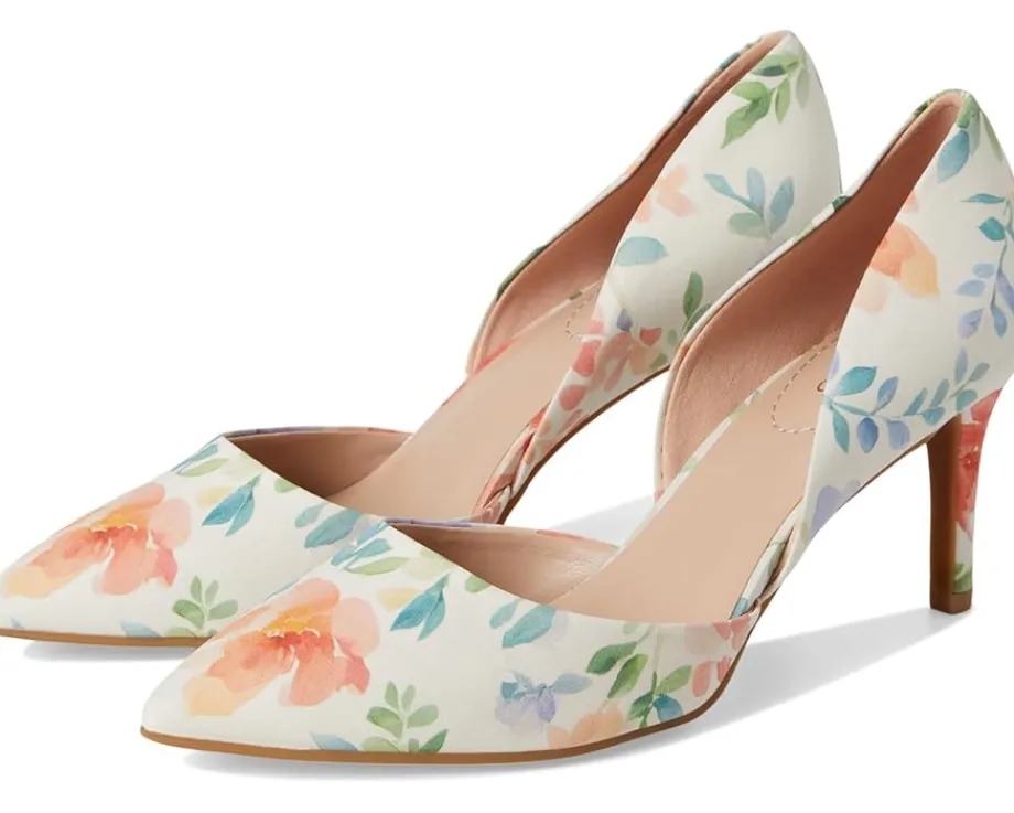 Bandolino Grenow D’Orsay Pump Peach Dreamy Floral Multi Hot
