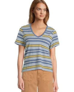 Women Toad&Co Grom V Neck Short Sleeve Shirt