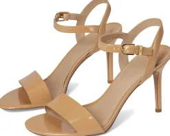 Women Lauren Ralph Lauren Gwen Crinkle Patent Leather Sandals