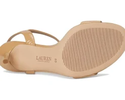 Women Lauren Ralph Lauren Gwen Crinkle Patent Leather Sandals