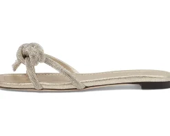 Women Loeffler Randall Hadley Leather Bow Flat Sandals