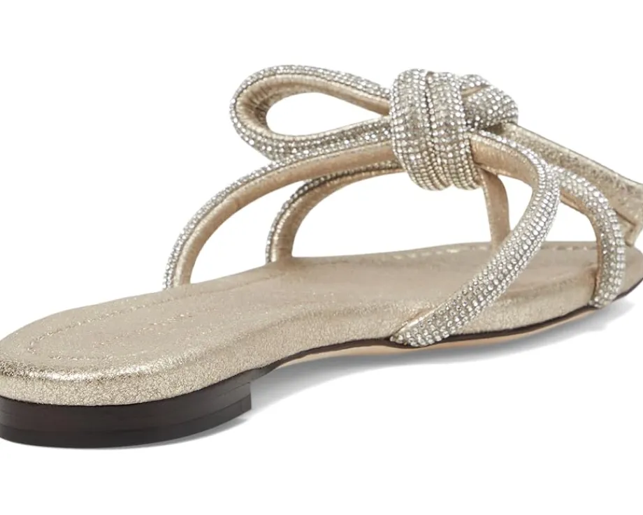 Women Loeffler Randall Hadley Leather Bow Flat Sandals