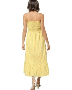 line and dot Hailee Floral Print Midi Dress Yellow Multi Sale