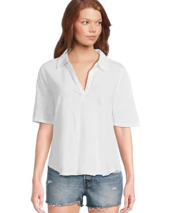 Mod-o-doc Half Sleeve Polo Tee White 1 Outlet