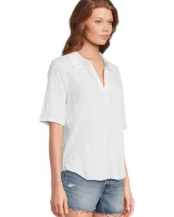 Mod-o-doc Half Sleeve Polo Tee White 1 Outlet