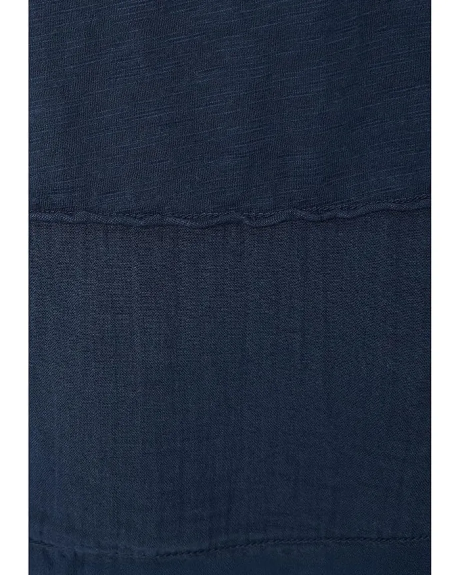 Women Mod-o-doc Half Sleeve V-neck Mix Media Top