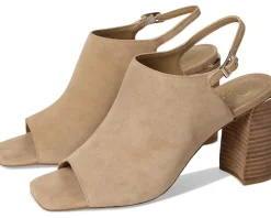 Vince Camuto Haliza Peep Toe Block Heel Sandal Tortilla