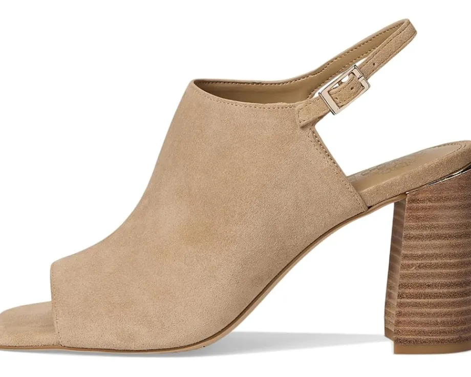 Vince Camuto Haliza Peep Toe Block Heel Sandal Tortilla