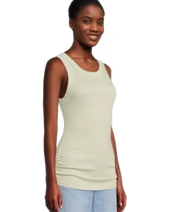 Michael Stars Halley Ruched Side Tank Seacrest New