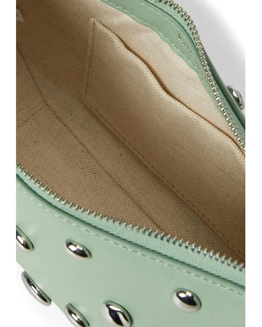 Kate Spade New York Halo Studded Fine Grain Leather Crossbody Crisp Sage New