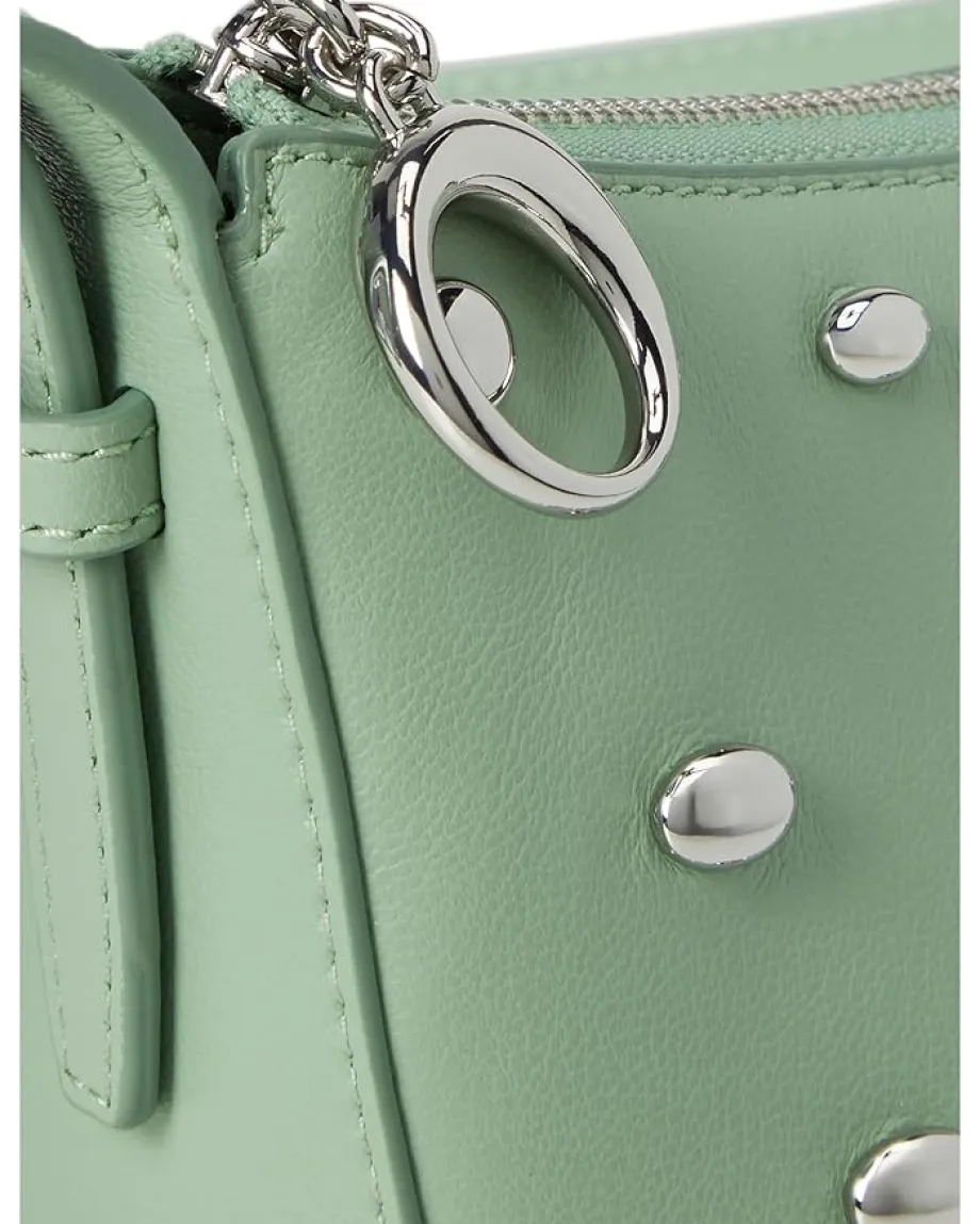 Kate Spade New York Halo Studded Fine Grain Leather Crossbody Crisp Sage New