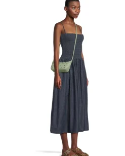 Kate Spade New York Halo Studded Fine Grain Leather Crossbody Crisp Sage New