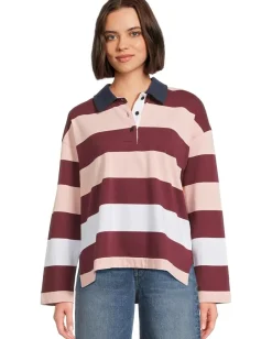 Madewell Hannah Rugby Polo Cabernet Sale