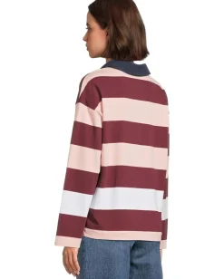 Madewell Hannah Rugby Polo Cabernet Sale