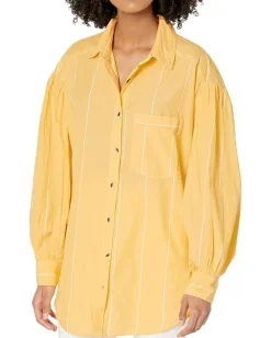 Free People Happy Hour Stripe Yellow Combo Discount