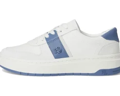 Women Lauren Ralph Lauren Harlie Color-Blocked Leather Sneakers