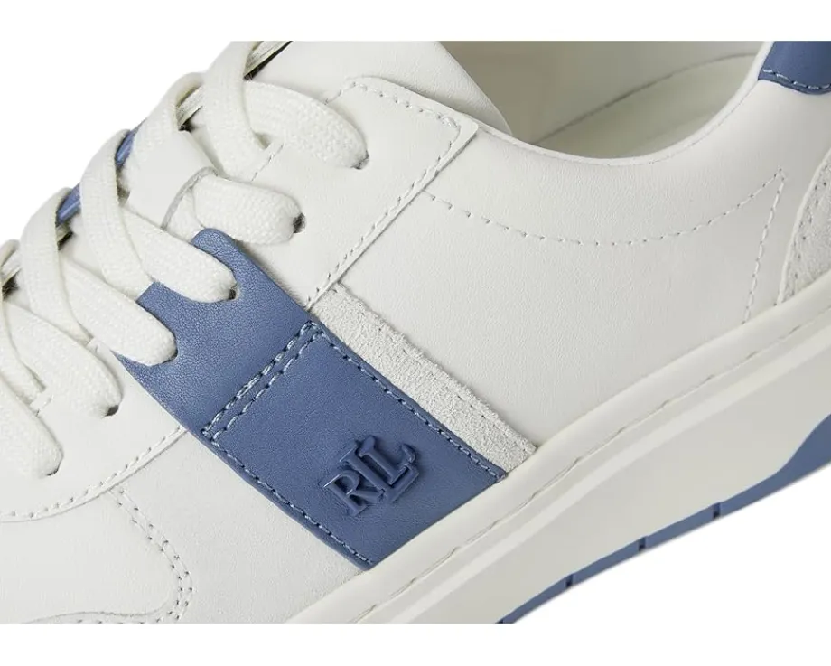 Women Lauren Ralph Lauren Harlie Color-Blocked Leather Sneakers