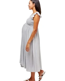 Women NOM Maternity Harper Smocked Maternity Dress