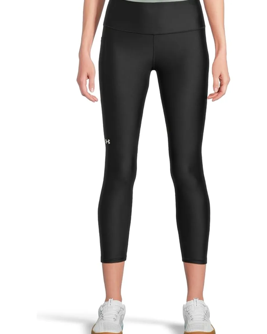 Under Armour HeatGear Armour High-Waisted Ankle Leggings Black/White Clearance