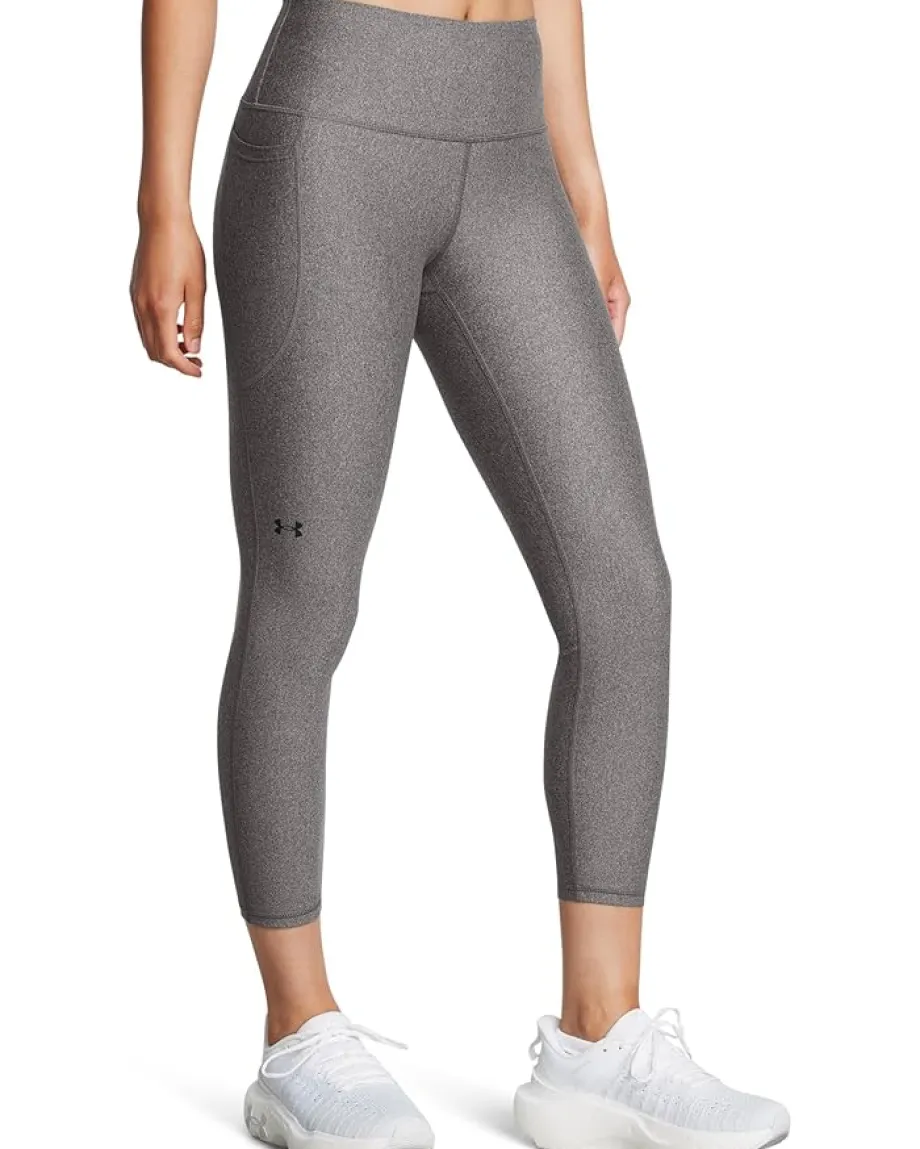 Under Armour HeatGear Armour High-Waisted Ankle Leggings Charcoal Light Heather/Black