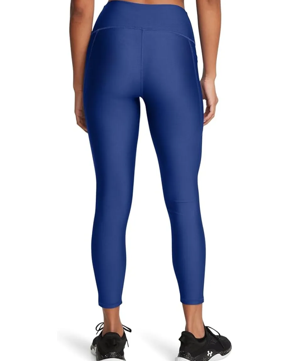 Under Armour HeatGear Armour High-Waisted Ankle Leggings Tech Blue/White New