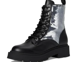 Nine West Hediy Black Smooth/Silver Sequin Sale