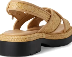 Vince Helena Raffia Slingback Sandals Toasted Wheat Raffia Online