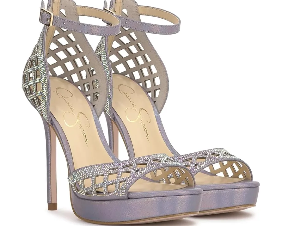 Jessica Simpson Herora Embellished Platform Sandals Irridescent Online