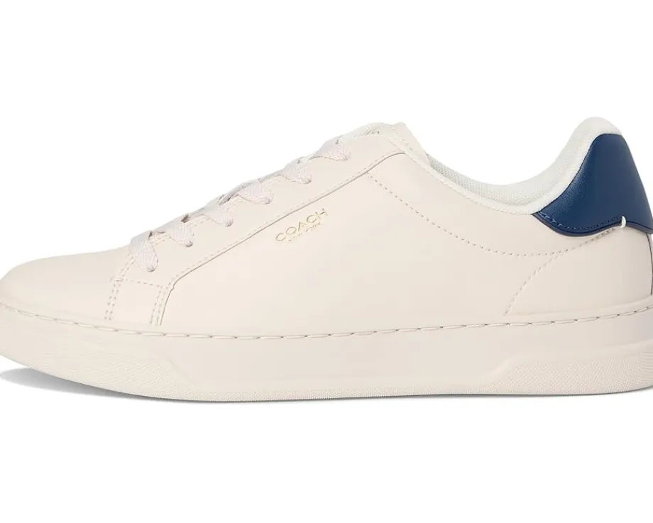 COACH High Line Leather Sneaker Deep Blue/Chalk Clearance