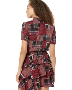 Women Tommy Hilfiger High Neck Short Sleeve Dress